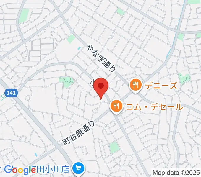 定成音楽教室の地図