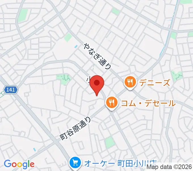 定成音楽教室の地図