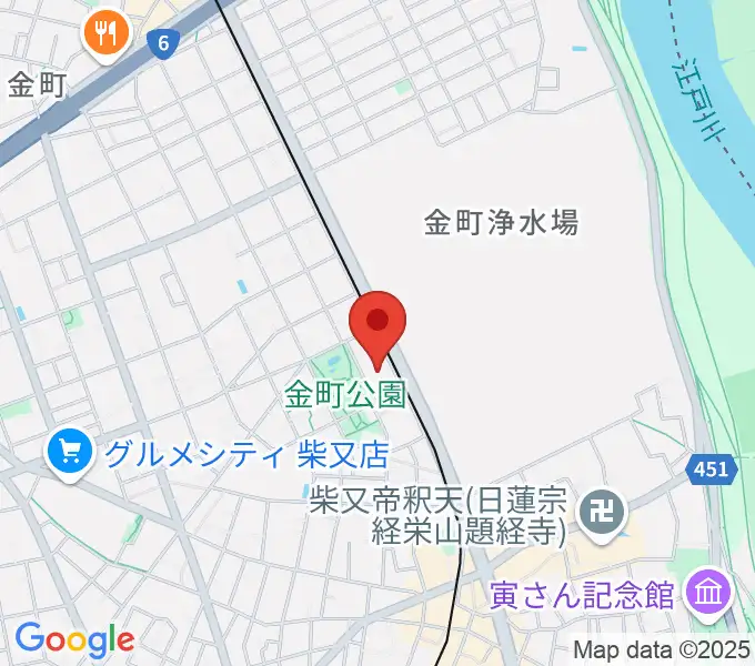 田中音楽教室 金町公園前の地図