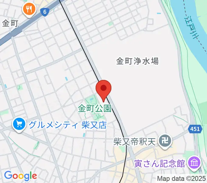 田中音楽教室 金町公園前の地図
