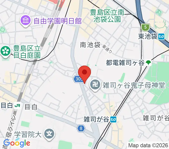 東京音楽大学付属民族音楽研究所の地図