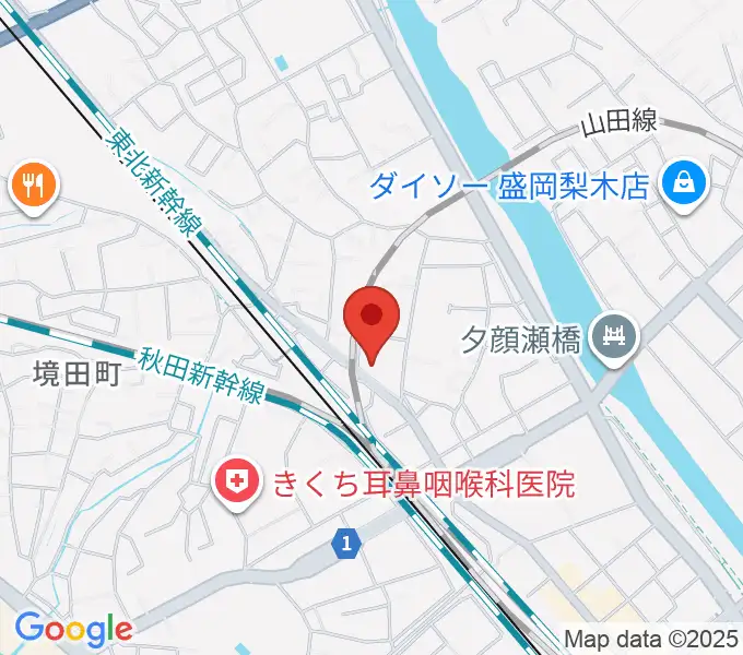 伊藤隆盛岡ギター教室の地図