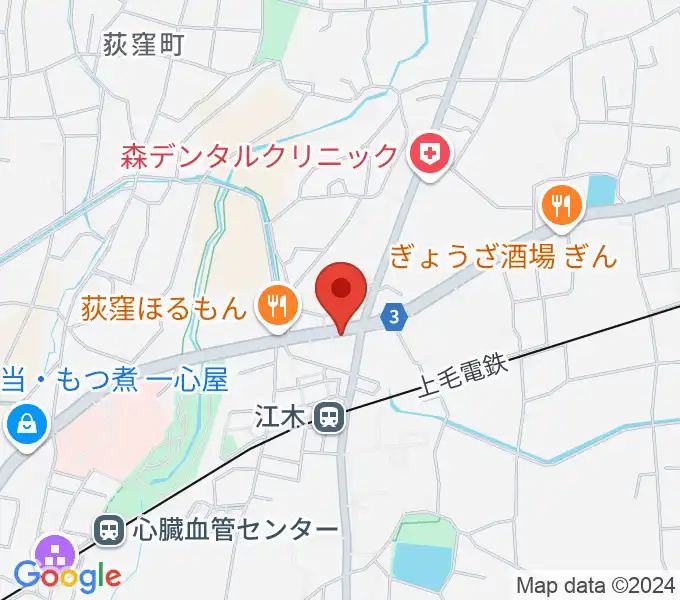 群馬中央ギター学院の地図