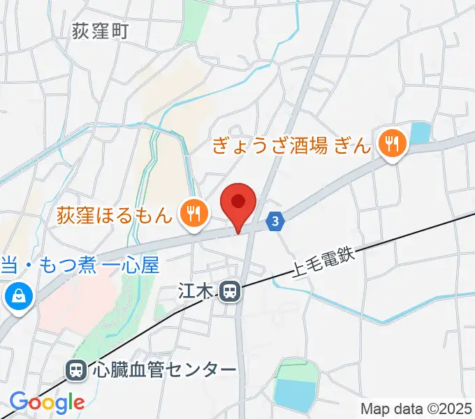 群馬中央ギター学院の地図