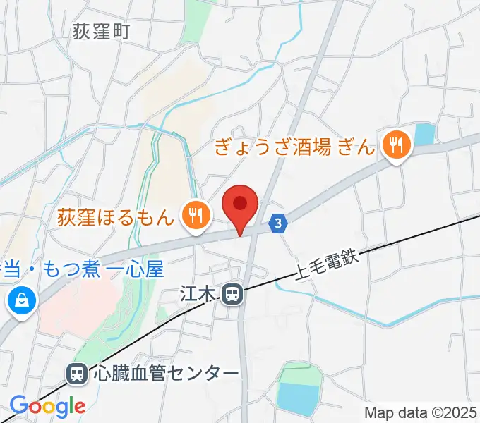 群馬中央ギター学院の地図