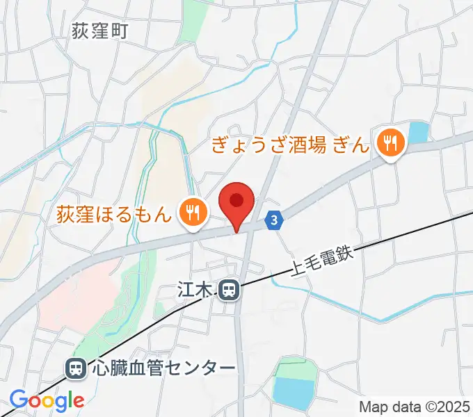群馬中央ギター学院の地図