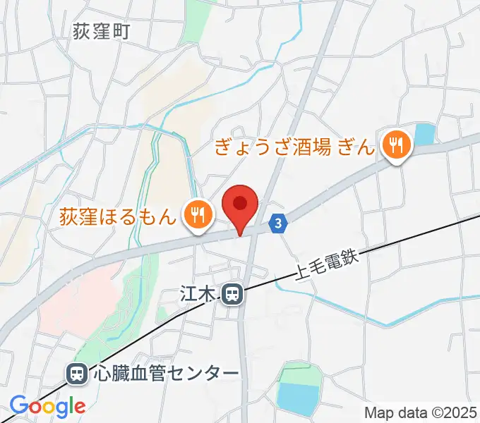 群馬中央ギター学院の地図