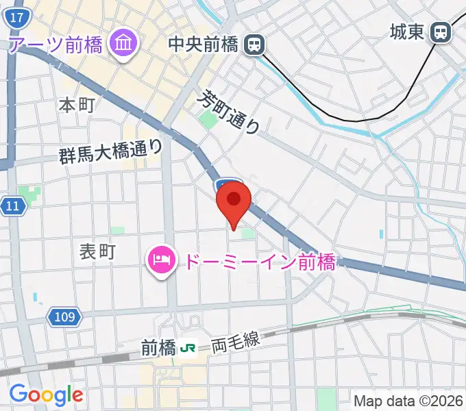 シブヤドラミングスクールの地図