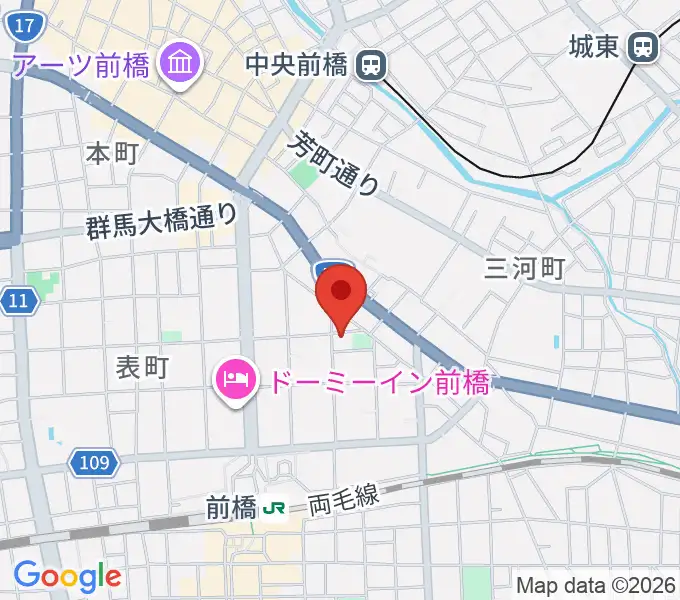 シブヤドラミングスクールの地図
