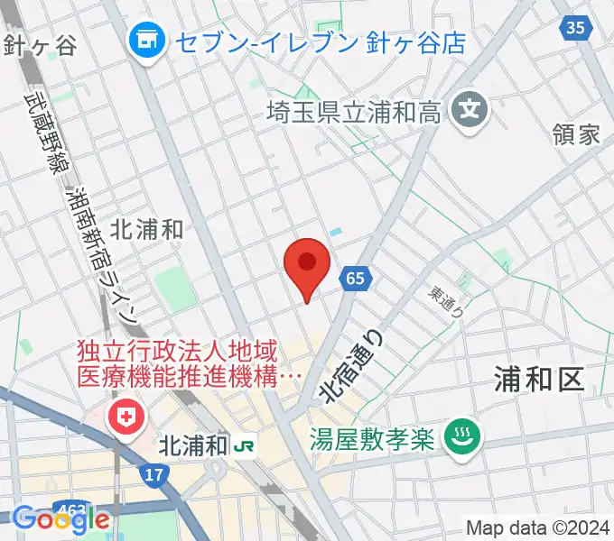 シバタ音楽教室の地図