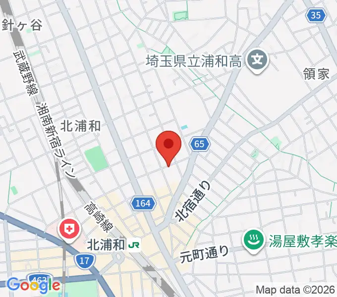 シバタ音楽教室の地図