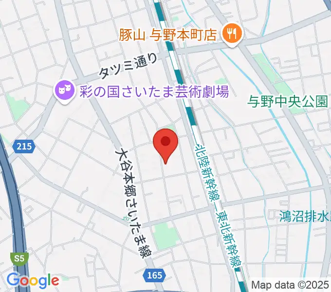 森淳一ギター、ウクレレ教室の地図