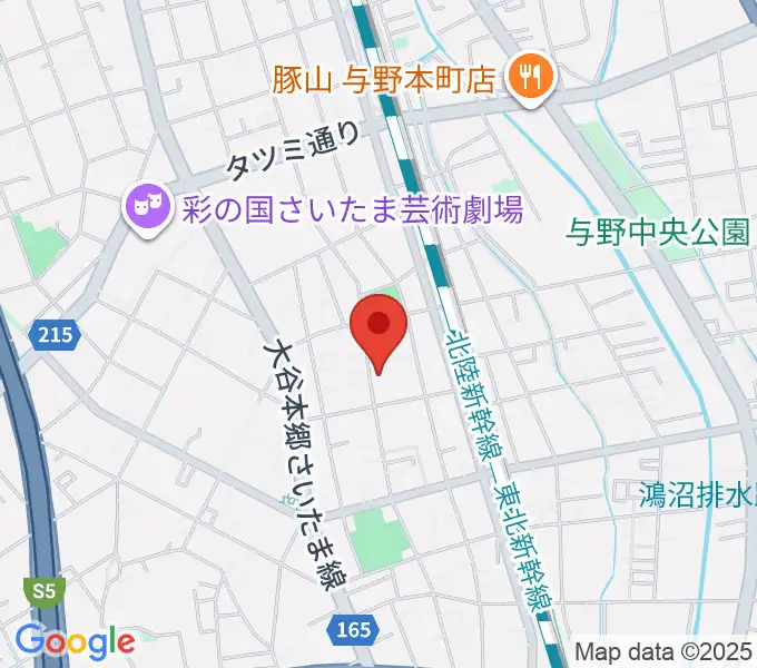 森淳一ギター、ウクレレ教室の地図