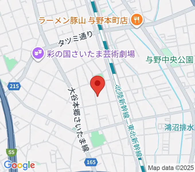 森淳一ギター、ウクレレ教室の地図