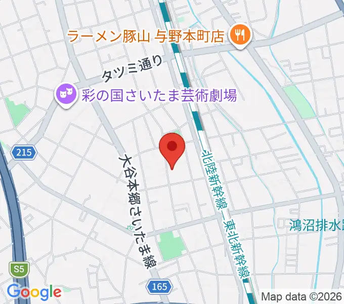 森淳一ギターウクレレ教室の地図