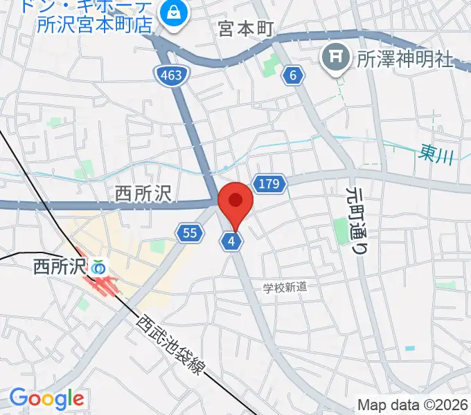 なかとみ ピアノフルート教室の地図