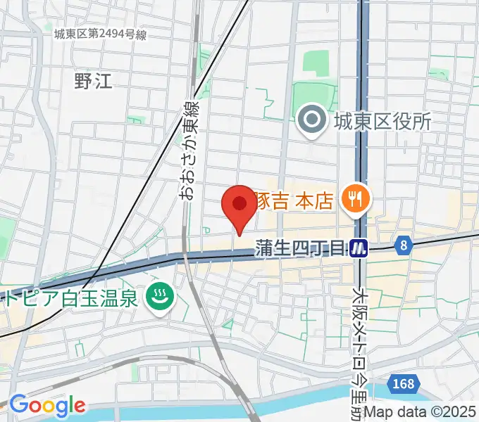スタジオギア音楽教室の地図