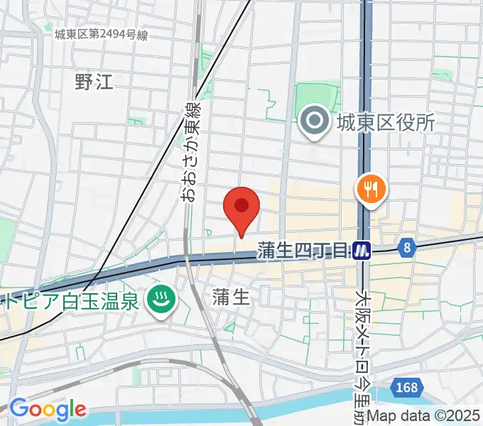 スタジオギア音楽教室の地図
