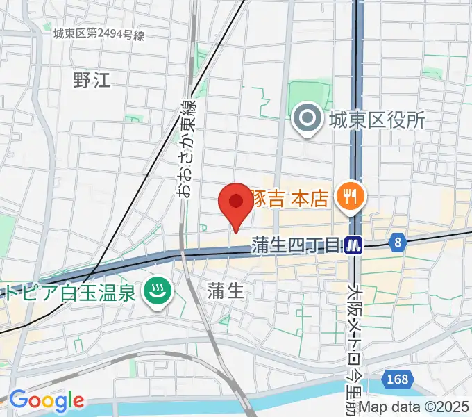 スタジオギア音楽教室の地図