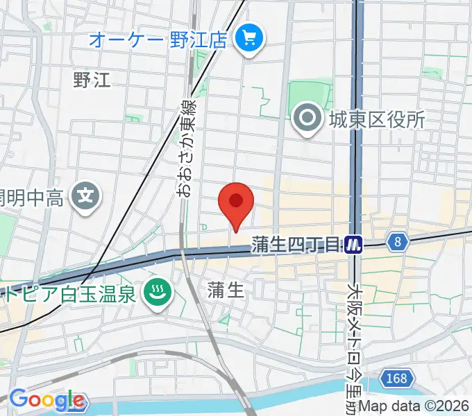 スタジオギア音楽教室の地図
