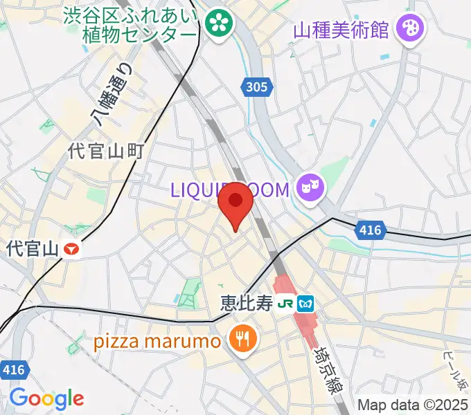 恵比寿ガウディボーカルスクールの地図