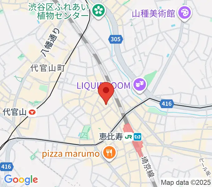 恵比寿ガウディボーカルスクールの地図