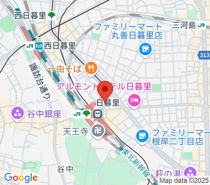 上野ヴォーカルアカデミーの地図