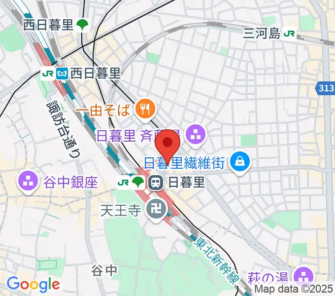 上野ヴォーカルアカデミーの地図
