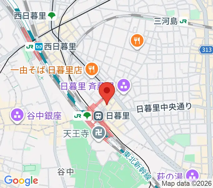 上野ヴォーカルアカデミーの地図