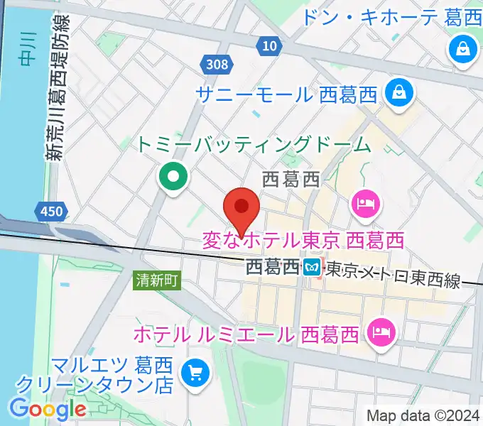 東京スクールオブミュージック＆ダンス専門学校の地図