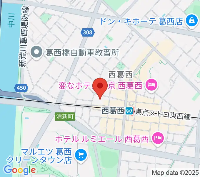 東京スクールオブミュージック＆ダンス専門学校の地図