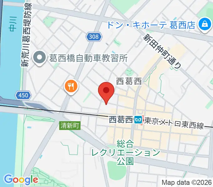 東京スクールオブミュージック＆ダンス専門学校の地図