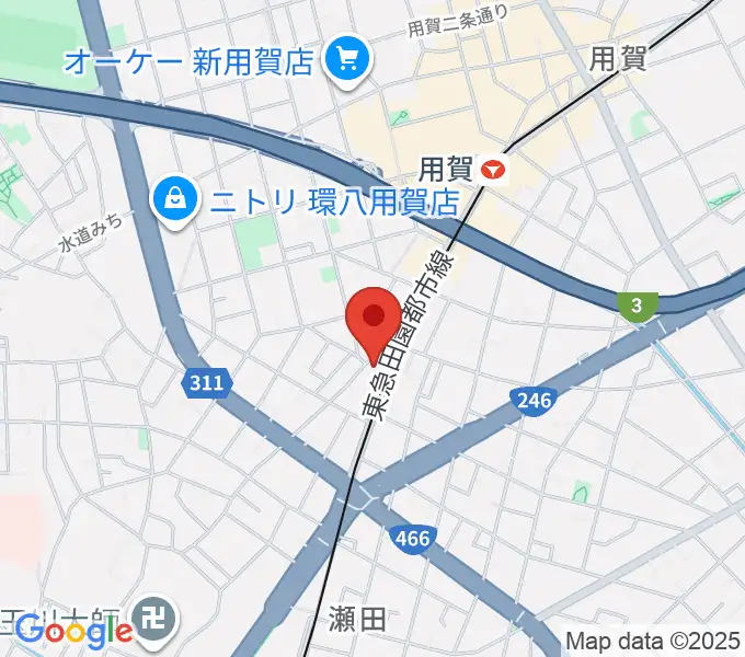 マイカミュージックラボラトリーの地図
