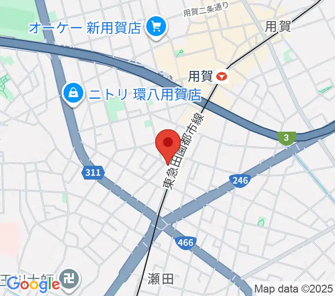 マイカミュージックラボラトリーの地図