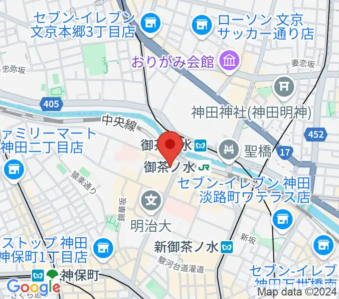 ESPギタークラフトアカデミー東京校の地図