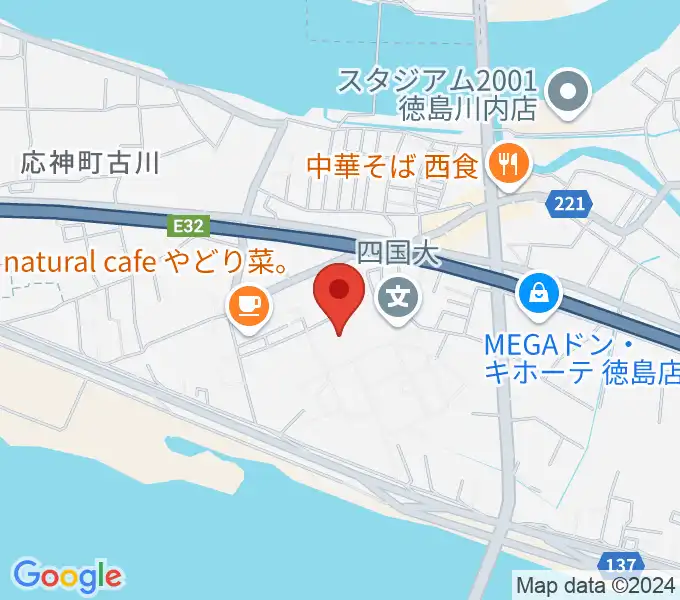 四国大学短期大学部音楽科の地図