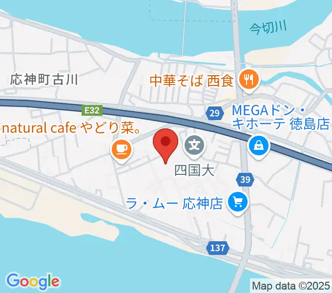四国大学短期大学部音楽科の地図