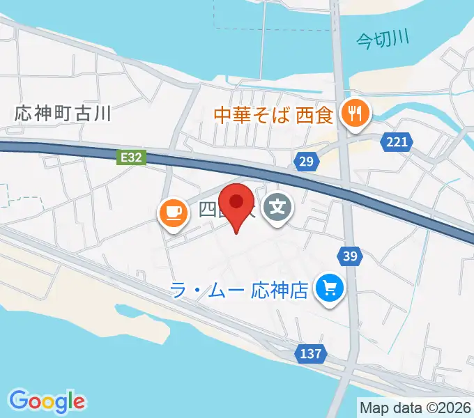 四国大学短期大学部音楽科の地図