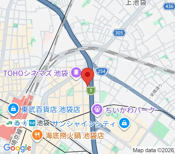 東京ミューズ・アカデミーの地図