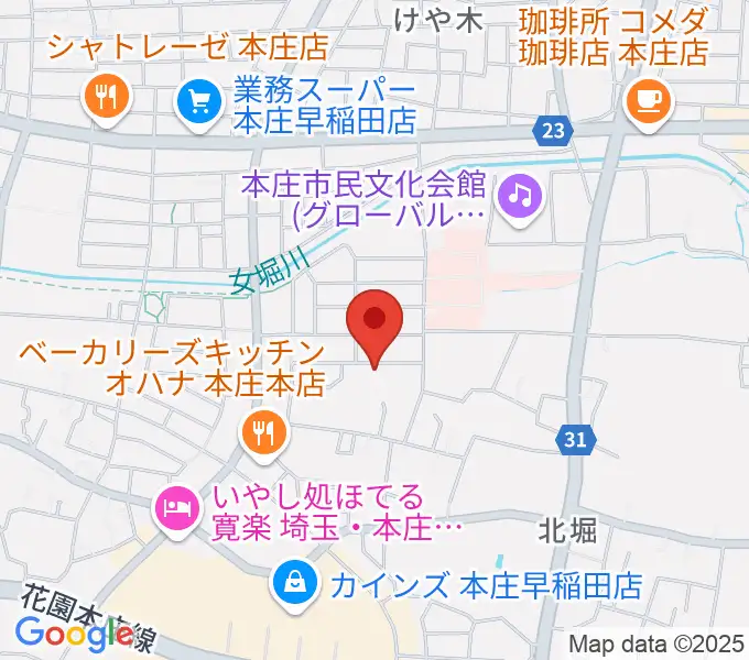 南音楽院の地図