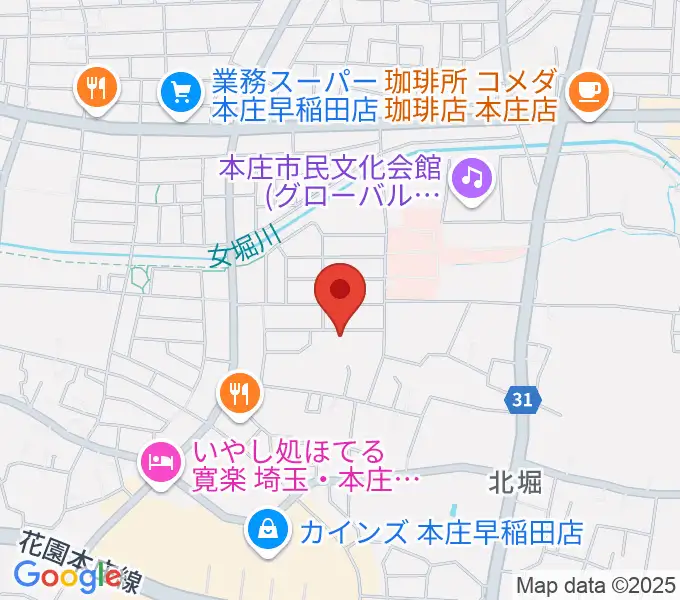 南音楽院の地図