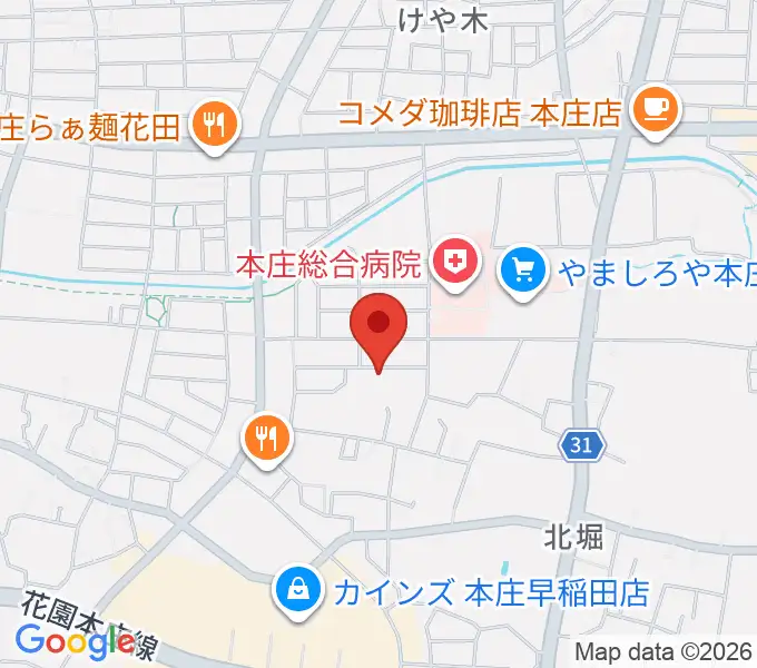 南音楽院の地図
