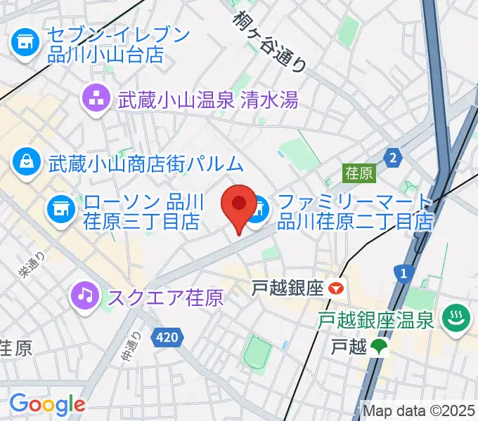 大竹泰夫フルート教室の地図