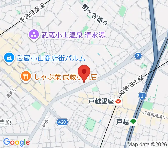 大竹泰夫フルート教室の地図