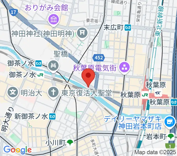 KISSボイストレーニング 秋葉原の地図