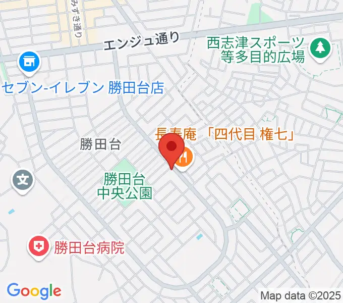 小山ギタースタジオの地図