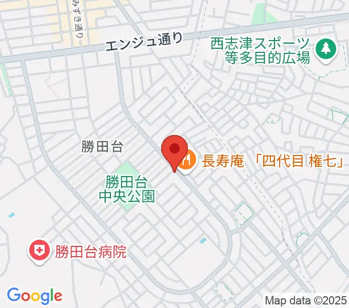 小山ギタースタジオの地図
