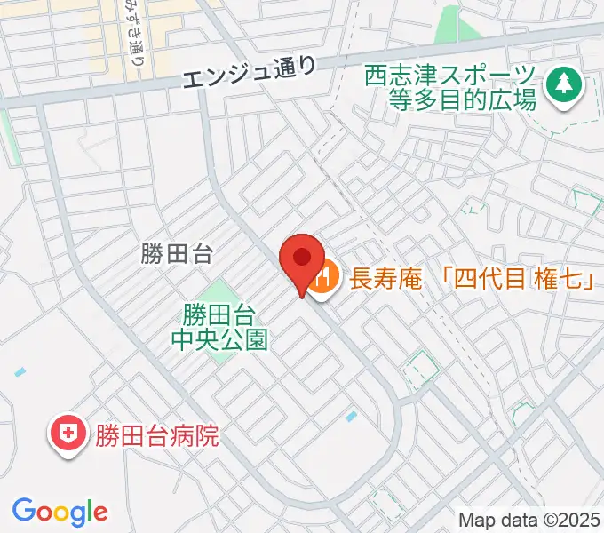 小山ギタースタジオの地図