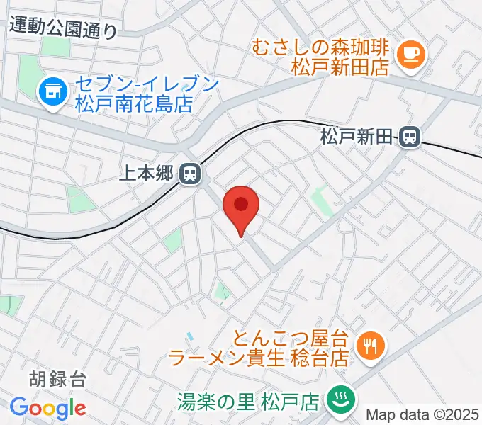 松戸学院の地図