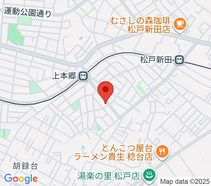 松戸学院の地図